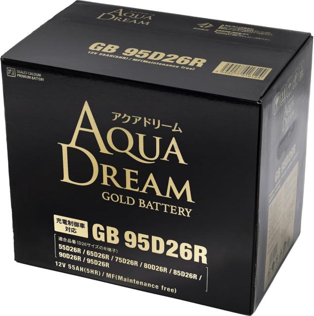 アクアドリーム 国産車 充電制御車対応バッテリー GOLD BATTERY GB 95D26R メンテナンスフリー < 自動車/バイク アクアドリーム 国産車 充電制御車対応バッテリー GOLD BATTERY GB 95D26R メンテナンスフリー < 自動車/バイク