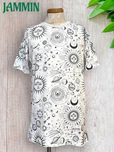 太陽月宇宙Tシャツ 太陽 月 宇宙 サンフェイス アジアン エスニック < 男性ファッション 太陽月宇宙Tシャツ 太陽 月 宇宙 サンフェイス アジアン エスニック < 男性ファッションの