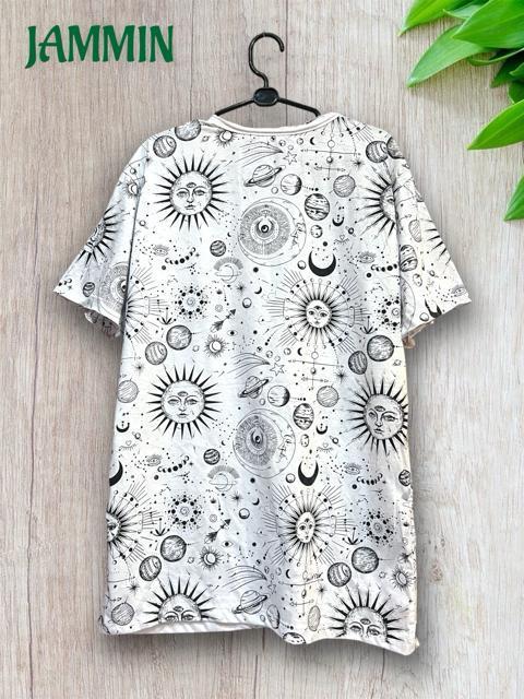 太陽月宇宙Tシャツ 太陽 月 宇宙 サンフェイス アジアン エスニック < 男性ファッション 太陽月宇宙Tシャツ 太陽 月 宇宙 サンフェイス アジアン エスニック < 男性ファッションの