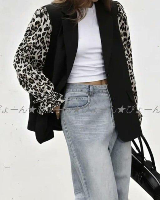新品6L〜8L★ヒョウ柄プリントジャケット < 女性ファッション 新品6L〜8L★ヒョウ柄プリントジャケット < 女性ファッションの