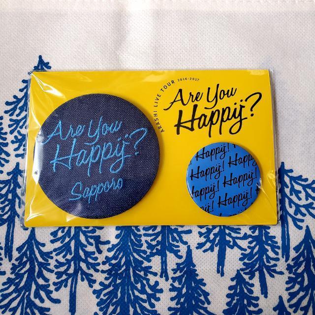 嵐 ARASHI LIVE TOUR Are You Happy? バッジセット 札幌 青 大野 < タレントグッズ  嵐 ARASHI LIVE TOUR Are You Happy? バッジセット 札幌 青 大野  < タレントグッズの