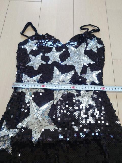 新品 総スパンコール ミニワンピース トップス ダンスイベントなどに < 女性ファッション  新品 総スパンコール ミニワンピース トップス ダンスイベントなどに < 女性ファッションの