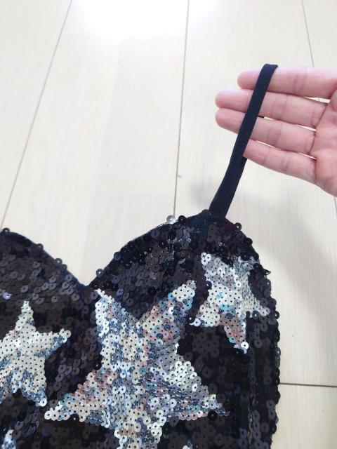 新品 総スパンコール ミニワンピース トップス ダンスイベントなどに < 女性ファッション  新品 総スパンコール ミニワンピース トップス ダンスイベントなどに < 女性ファッションの