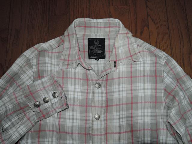 BACKBONE バックボーン ブリーチ加工 チェックシャツ ジャケット M ダメージ加工 別注 アーカイブ 初期アイテム < ブランド  BACKBONE バックボーン ブリーチ加工 チェックシャツ ジャケット M ダメージ加工 別注 アーカイブ 初期アイテム < ブランドの