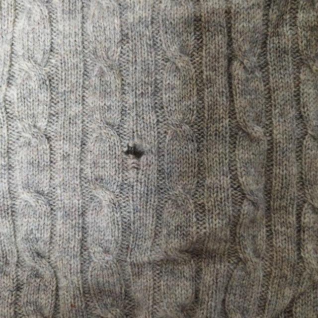 カーキーベージュ ウール ケーブル編みニットセーター 暖かい 難有り < 男性ファッション  カーキーベージュ ウール ケーブル編みニットセーター 暖かい 難有り < 男性ファッションの