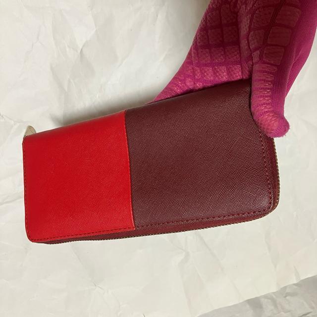 【マークバイマークジェイコブス】 ラウンドファスナー / 長財布 / 茶 赤 < ブランド  【マークバイマークジェイコブス】 ラウンドファスナー / 長財布 / 茶 赤 < ブランドの