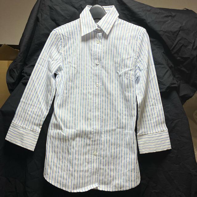 【ナラカミーチェ】 ストライプ / 七分袖 シャツ・ブラウス / ボタンダウン 長袖 コットン < ブランド 【ナラカミーチェ】 ストライプ / 七分袖 シャツ・ブラウス / ボタンダウン 長袖 コットン < ブランドの