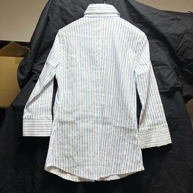 【ナラカミーチェ】 ストライプ / 七分袖 シャツ・ブラウス / ボタンダウン 長袖 コットン < ブランド 【ナラカミーチェ】 ストライプ / 七分袖 シャツ・ブラウス / ボタンダウン 長袖 コットン < ブランドの