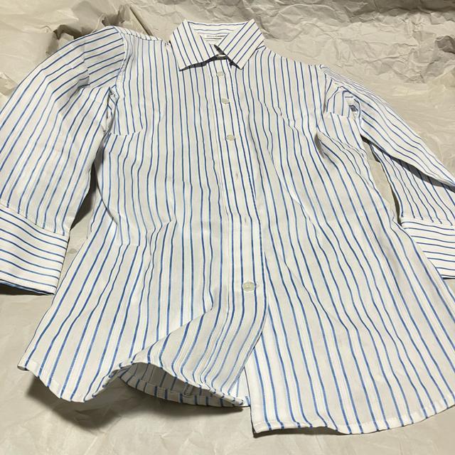 【ナラカミーチェ】 ストライプ / 七分袖 シャツ・ブラウス / ボタンダウン 長袖 コットン < ブランド 【ナラカミーチェ】 ストライプ / 七分袖 シャツ・ブラウス / ボタンダウン 長袖 コットン < ブランドの