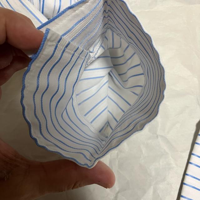 【ナラカミーチェ】 ストライプ / 七分袖 シャツ・ブラウス / ボタンダウン 長袖 コットン < ブランド 【ナラカミーチェ】 ストライプ / 七分袖 シャツ・ブラウス / ボタンダウン 長袖 コットン < ブランドの