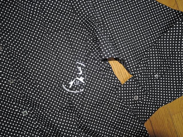 美中古 uniform experiment ユニフォームエクスペリメント BACK CONCEALED ドット柄シャツ 3 黒白 < ブランド  美中古 uniform experiment ユニフォームエクスペリメント BACK CONCEALED ドット柄シャツ 3 黒白 < ブランドの