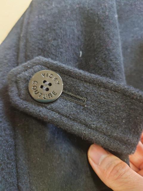 VICKY ビッキー アンゴラウールミドル丈コート ブラック サイズ1 < ブランド  VICKY ビッキー アンゴラウールミドル丈コート ブラック サイズ1 < ブランドの