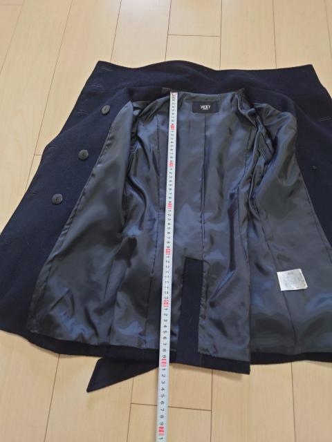 VICKY ビッキー アンゴラウールミドル丈コート ブラック サイズ1 < ブランド  VICKY ビッキー アンゴラウールミドル丈コート ブラック サイズ1 < ブランドの