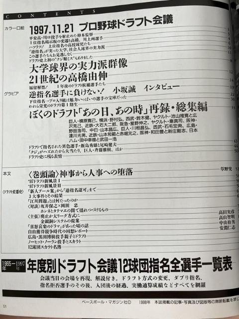 1988年度版プロ野球ドラフト史 < レジャー/スポーツ  1988年度版プロ野球ドラフト史 < レジャー/スポーツの