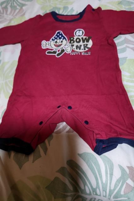 ★中古赤長袖ベビーロンパース80 < キッズ/ベビー  ★中古赤長袖ベビーロンパース80  < キッズ/ベビーの