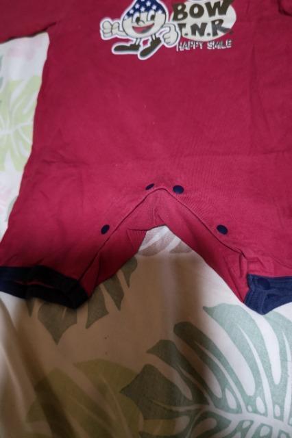 ★中古赤長袖ベビーロンパース80 < キッズ/ベビー  ★中古赤長袖ベビーロンパース80 < キッズ/ベビーの