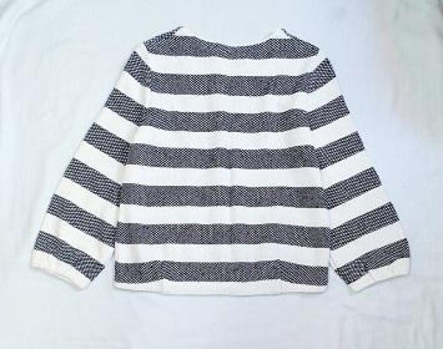 ☆ワールド  UNTITLED  アンタイトル/日本製 ラメ入り ボーダー柄 ノーカラージャケット/サイズ2 < 女性ファッション  ☆ワールド  UNTITLED  アンタイトル/日本製 ラメ入り ボーダー柄 ノーカラージャケット/サイズ2 < 女性ファッションの