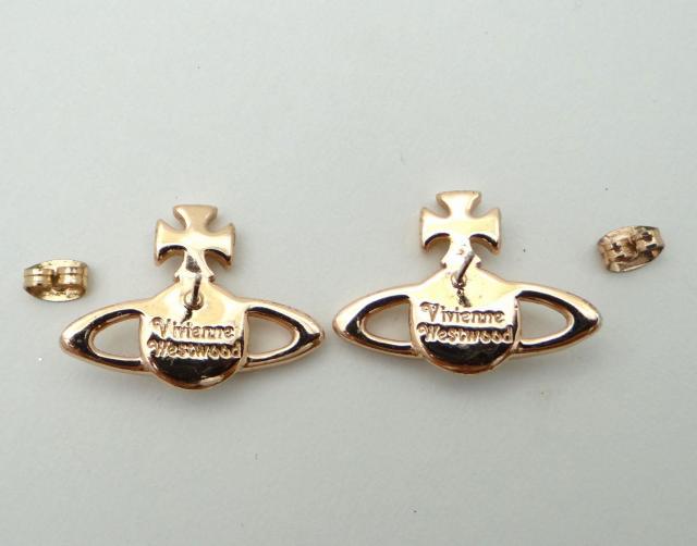 ヴィヴィアン ウエストウッド オーブモチーフ ラインストーン ピアス ピンクゴールド系<USED>【送料無料】 < ブランド ヴィヴィアン ウエストウッド オーブモチーフ ラインストーン ピアス ピンクゴールド系<USED>【送料無料】 < ブランドの