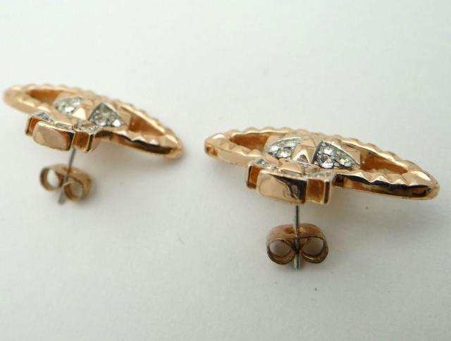 ヴィヴィアン ウエストウッド オーブモチーフ ラインストーン ピアス ピンクゴールド系<USED>【送料無料】 < ブランド ヴィヴィアン ウエストウッド オーブモチーフ ラインストーン ピアス ピンクゴールド系<USED>【送料無料】 < ブランドの