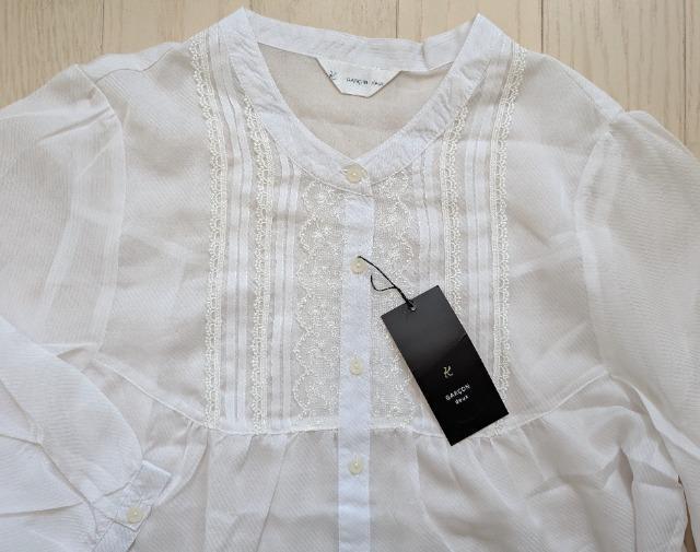 LL★K GARCON deux★胸元レース★上品シアーブラウス★新品★送料無料 < 女性ファッション  LL★K GARCON deux★胸元レース★上品シアーブラウス★新品★送料無料 < 女性ファッションの