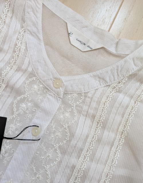 LL★K GARCON deux★胸元レース★上品シアーブラウス★新品★送料無料 < 女性ファッション  LL★K GARCON deux★胸元レース★上品シアーブラウス★新品★送料無料 < 女性ファッションの