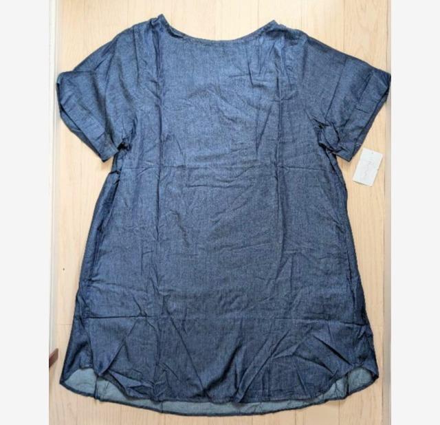 LL★STYLE CLOSET★レーヨン混★デニム風サックワンピース★新品★送料無料 < 女性ファッション  LL★STYLE CLOSET★レーヨン混★デニム風サックワンピース★新品★送料無料 < 女性ファッションの