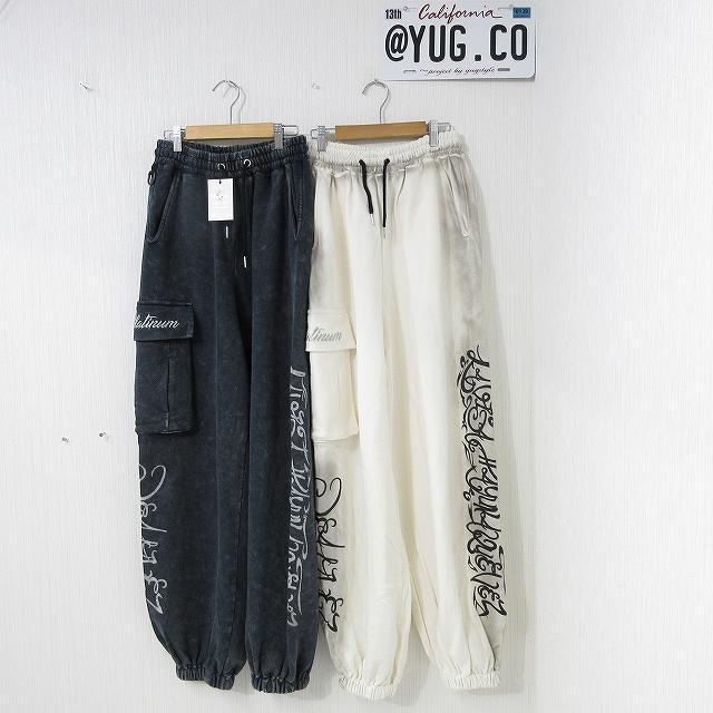 NEW最新wML【Dealivez】Platinum・ピンスト 特殊加工 刺繍 Wide ワイドパンツ < 男性ファッション  NEW最新wML【Dealivez】Platinum・ピンスト 特殊加工 刺繍 Wide ワイドパンツ < 男性ファッションの