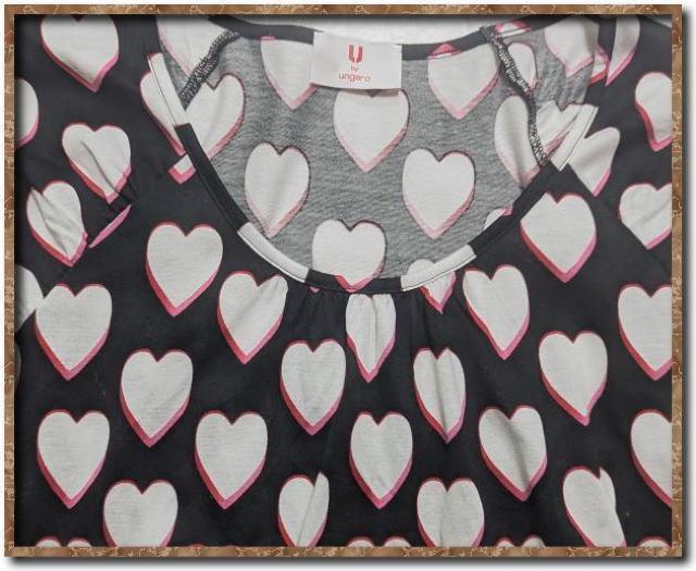 ユーバイウンガロ ハート柄カットソー 黒 < ブランド ユーバイウンガロ ハート柄カットソー 黒 < ブランドの