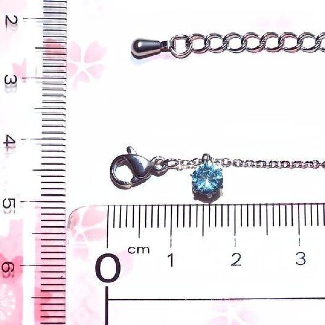 送料無料 即買い: 対アレルギーサージカルステンレス一粒スカイブルーCZネックレス < 女性アクセサリー/時計  送料無料 即買い: 対アレルギーサージカルステンレス一粒スカイブルーCZネックレス < 女性アクセサリー/時計の