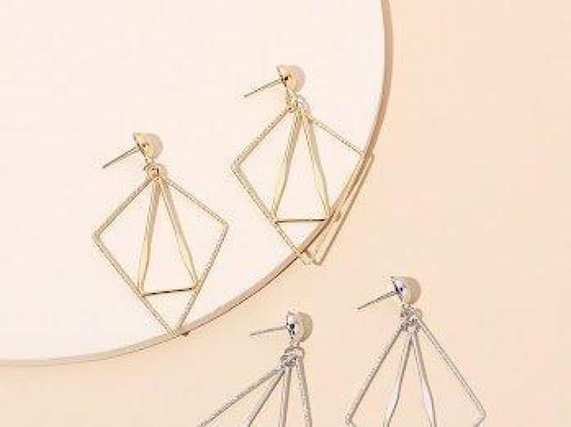 幾何学 ドロップピアス アクセサリー アクセ シルバー < 女性アクセサリー/時計 幾何学 ドロップピアス アクセサリー アクセ シルバー < 女性アクセサリー/時計の