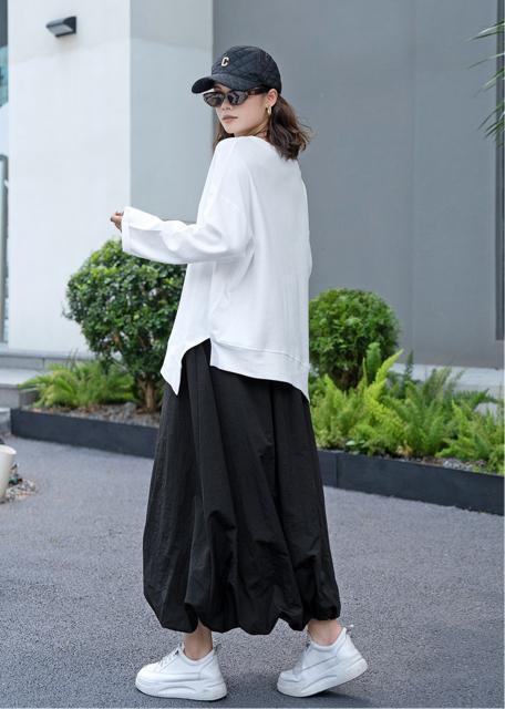 アシメ スリット入り トレーナー tシャツ ホワイト 大きいサイズ < 女性ファッション アシメ スリット入り トレーナー tシャツ ホワイト 大きいサイズ < 女性ファッションの