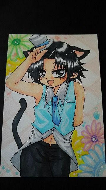 自作イラスト 手描きイラスト 同人 オリジナル 猫耳 < アニメ/コミック/キャラクター  自作イラスト 手描きイラスト 同人 オリジナル 猫耳  < アニメ/コミック/キャラクターの