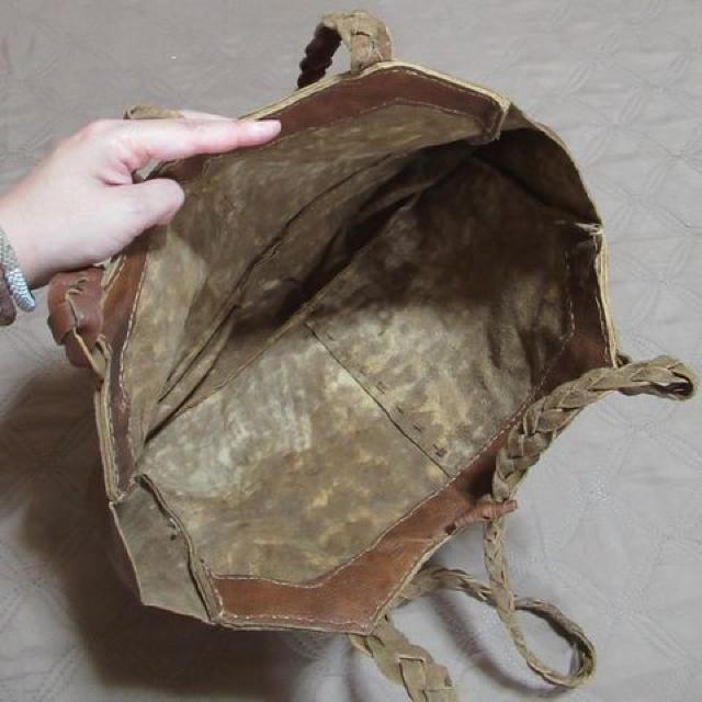 水牛革製ショルダーバッグ*2 ネパール製ハンドメイド < 男性ファッション 水牛革製ショルダーバッグ*2 ネパール製ハンドメイド < 男性ファッションの