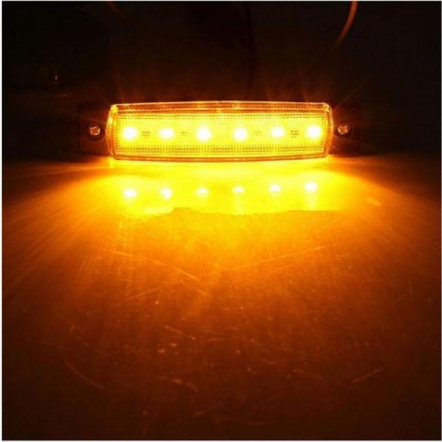 LED片側 6連 サイドマーカー ランプ ライト 10個セット24V < 自動車/バイク LED片側 6連 サイドマーカー ランプ ライト 10個セット24V < 自動車/バイク