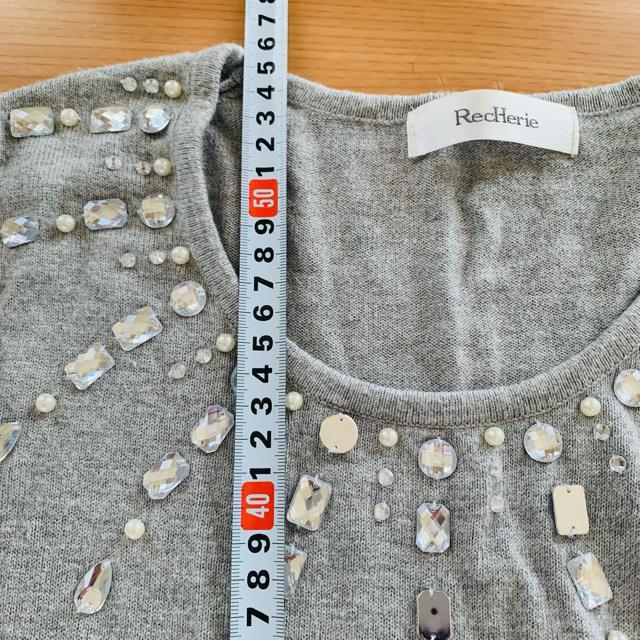 切手可 ビジュー付 トップス グレー < 女性ファッション 切手可 ビジュー付 トップス グレー < 女性ファッションの