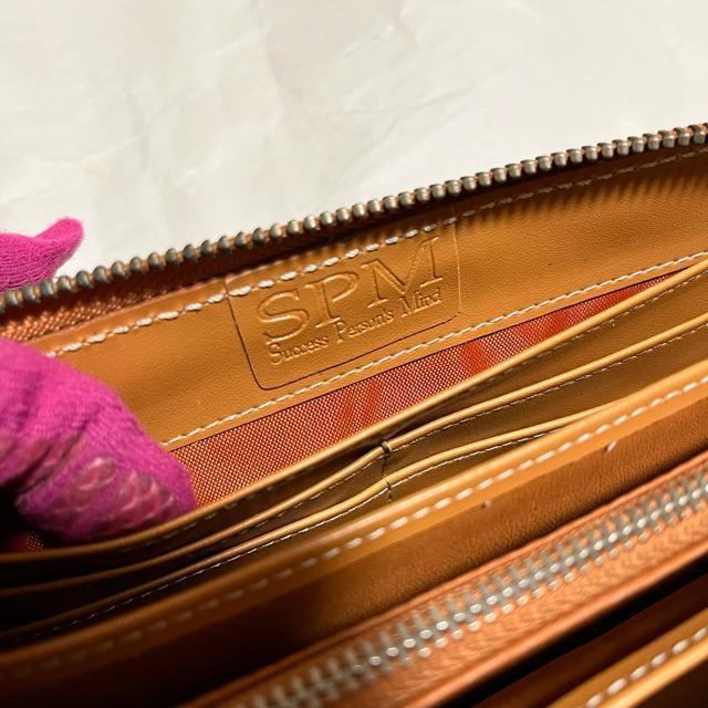 SPM 本革 長財布 ラウンドファスナー コンチョ ブラウン 収納多数 訳あり < 男性ファッション SPM 本革 長財布 ラウンドファスナー コンチョ ブラウン 収納多数 訳あり < 男性ファッションの