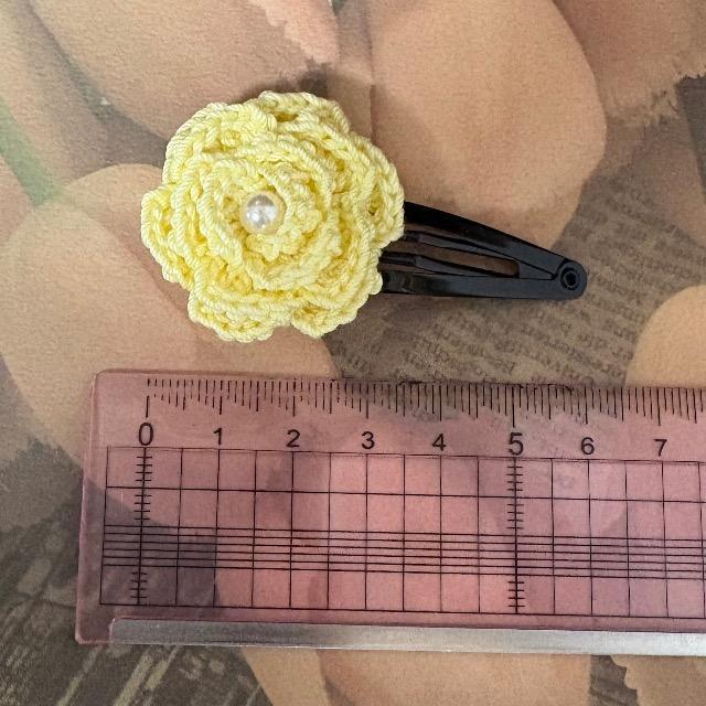 ハンドメイド♪レース編み 薔薇風お花モチーフのヘアピン < 女性ファッション  ハンドメイド♪レース編み 薔薇風お花モチーフのヘアピン < 女性ファッションの