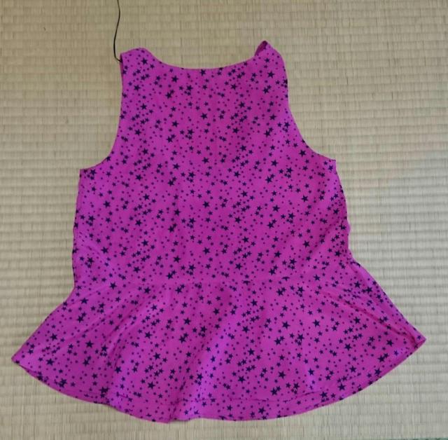 ピンク 黒 星柄 キャミソール 袖無しチュニック タンクトップ < 女性ファッション  ピンク 黒 星柄 キャミソール 袖無しチュニック タンクトップ < 女性ファッションの