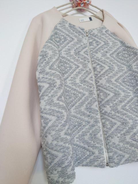 ニット×ボンディング異素材ブルゾン < 女性ファッション  ニット×ボンディング異素材ブルゾン < 女性ファッションの