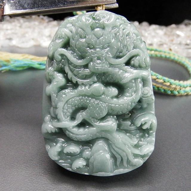 色合い良好ひすい本翡翠昇竜彫りペンダント木綿紐ネックレス龍騰四海 < 女性アクセサリー/時計  色合い良好ひすい本翡翠昇竜彫りペンダント木綿紐ネックレス龍騰四海 < 女性アクセサリー/時計の