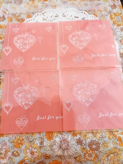 お裾分け☆ピンク色ハート柄ラッピング袋4枚☆ < インテリア/ライフ お裾分け☆ピンク色ハート柄ラッピング袋4枚☆ < インテリア/ライフの