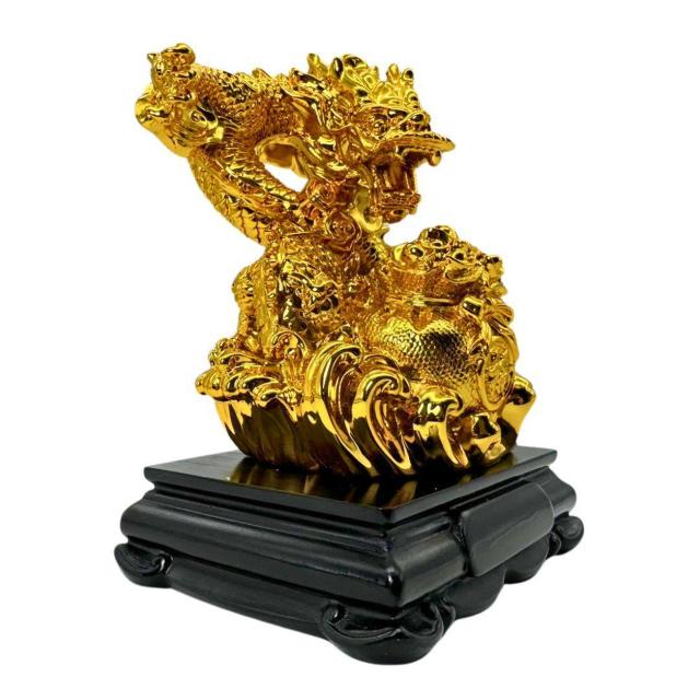 風水 黄金龍 黒台座 ゴールドドラゴン 置物 縁起物 開運 < インテリア/ライフ 風水 黄金龍 黒台座 ゴールドドラゴン 置物 縁起物 開運 < インテリア/ライフの