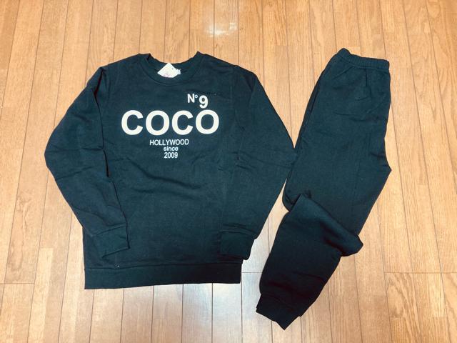 レディース 裏起毛ホームウェア 上下セット COCO NO9 HOLLYWOOD ブラック < 女性ファッション レディース 裏起毛ホームウェア 上下セット COCO NO9 HOLLYWOOD ブラック < 女性ファッションの