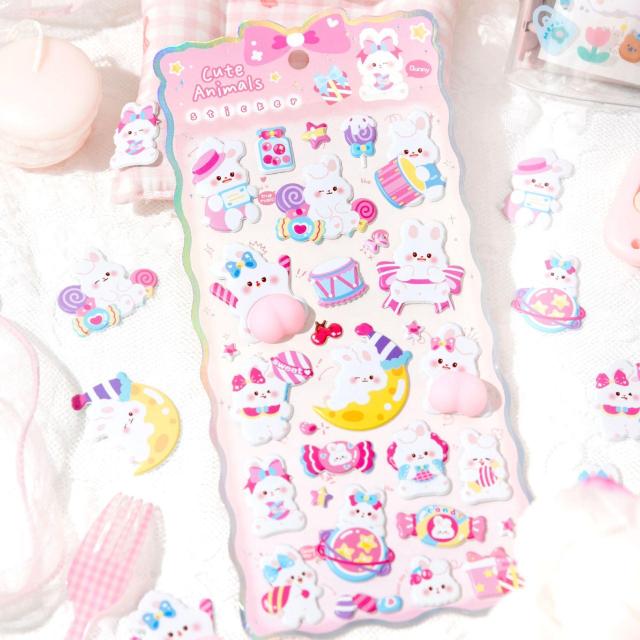 6���Z�b�g�IDIY ���K�V�[�� �Ղ��Ղ��V�[�� 3D�X�e�b�J�[ ���̃X�e�b�J�[ �Ղ�����V�[�� ���� �f�R�V�[�� �� �C���e���A/���C�t�� 