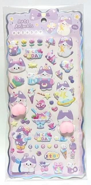 6���Z�b�g�IDIY ���K�V�[�� �Ղ��Ղ��V�[�� 3D�X�e�b�J�[ ���̃X�e�b�J�[ �Ղ�����V�[�� ���� �f�R�V�[�� �� �C���e���A/���C�t�� 