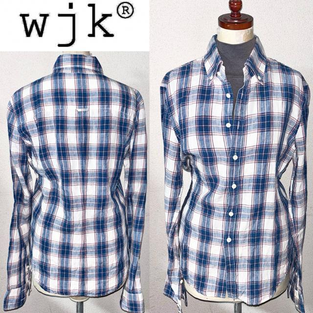 未使用 wjk 新品 保管 定価3万円程 リネン 麻 チェック シャツ 日本製 L ドメス 春 トップス セレクト アメカジワーク < ブランド 未使用 wjk 新品 保管 定価3万円程 リネン 麻 チェック シャツ 日本製 L ドメス 春 トップス セレクト アメカジワーク < ブランドの