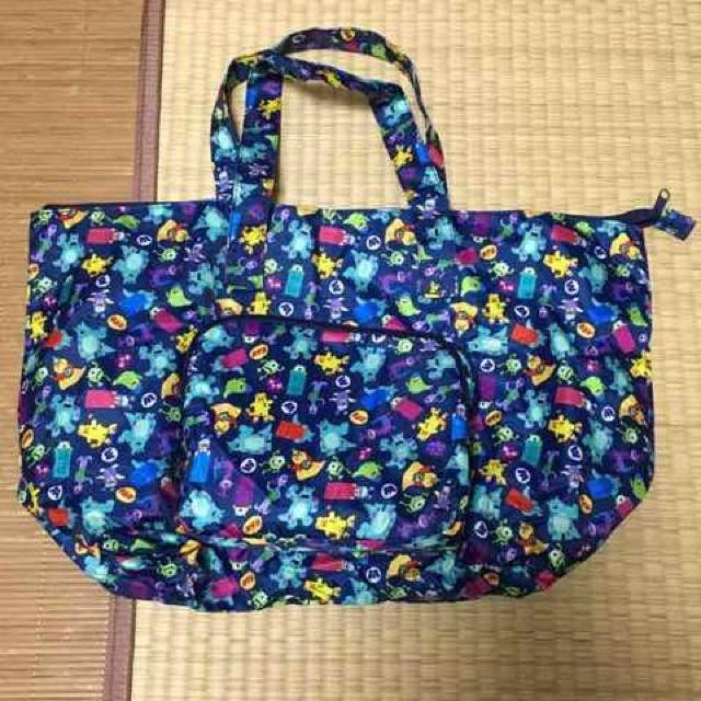 ディズニー・ポケッタブルトートバッグ。モンスターズインク柄紺 < ブランド ディズニー・ポケッタブルトートバッグ。モンスターズインク柄紺 < ブランドの