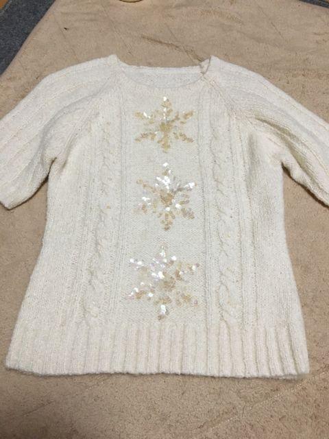 美品  キラキラデザイン  ニット < 女性ファッション  美品  キラキラデザイン  ニット  < 女性ファッションの