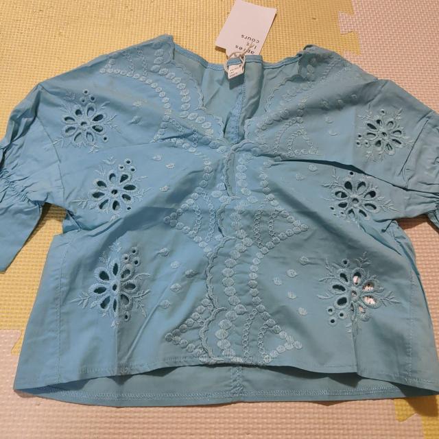 新品タグ付き☆アプレレクール 女の子 カットソー 五分袖 ブルー 100 < キッズ/ベビー 新品タグ付き☆アプレレクール 女の子 カットソー 五分袖 ブルー 100 < キッズ/ベビーの