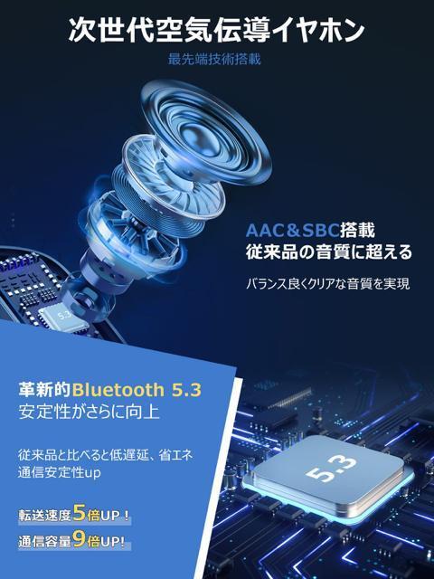 空気伝導イヤホン ワイヤレス 耳を塞がない スポーツイヤホン マイク付き オープンイヤー 耳かけ式 ノイズキャンセリング搭載 防水 < 家電/AV  空気伝導イヤホン ワイヤレス 耳を塞がない スポーツイヤホン マイク付き オープンイヤー 耳かけ式 ノイズキャンセリング搭載 防水 < 家電/AVの